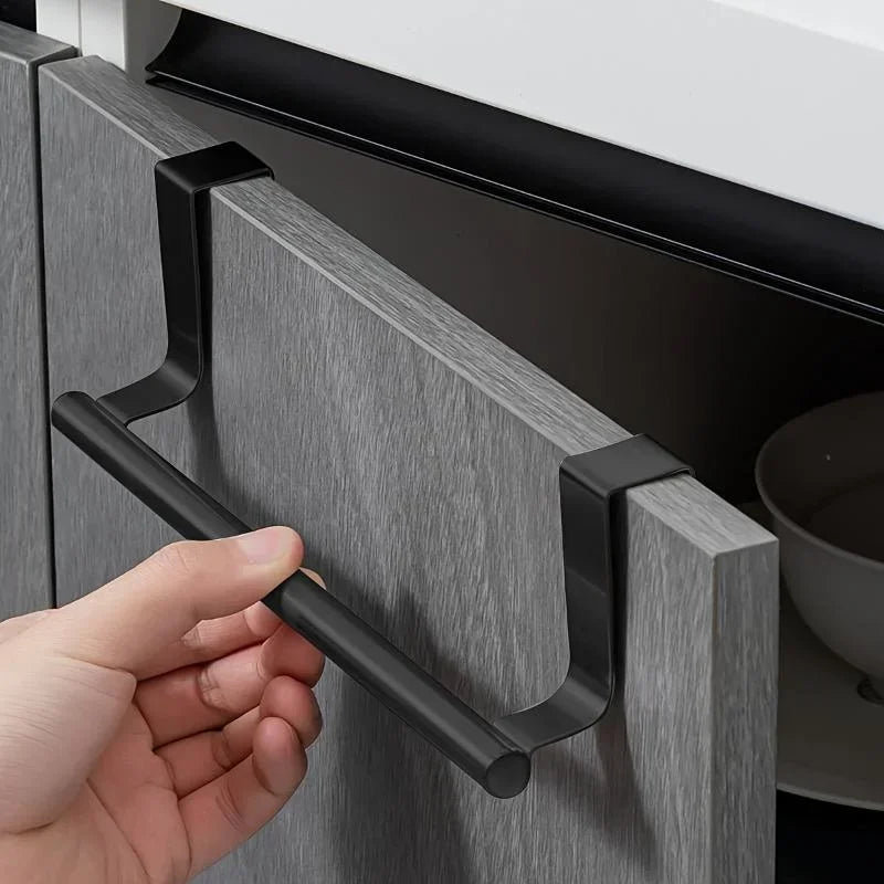 Метална закачалка за кърпи за шкаф и врата – без пробиване